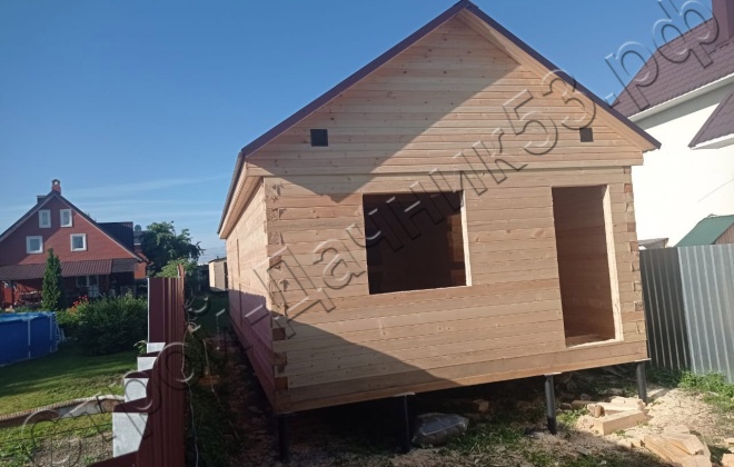 1 Брусовой дом , 12х5м, 60М², Московская область, Рязановское поселение, д. Ерино (2)